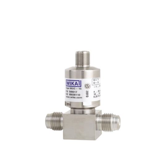 WUC-15 The WUC-15 ultra high purity pressure transducer from WIKA is a device that detects pressure and converts it into an electrical signal, where the quantity depends on the pressure or the fluid.