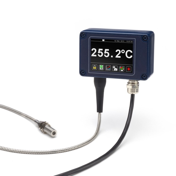 FibreMini optični infrardeči (IR) temperaturni senzor CALEX za brezkontaktno merjenje visoke temperature okolice
