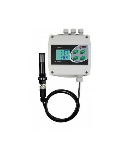 H3021P Relative humidity and temperature controller with relay output for COMET compressed air measurements Compressed air temperature and humidity controller
