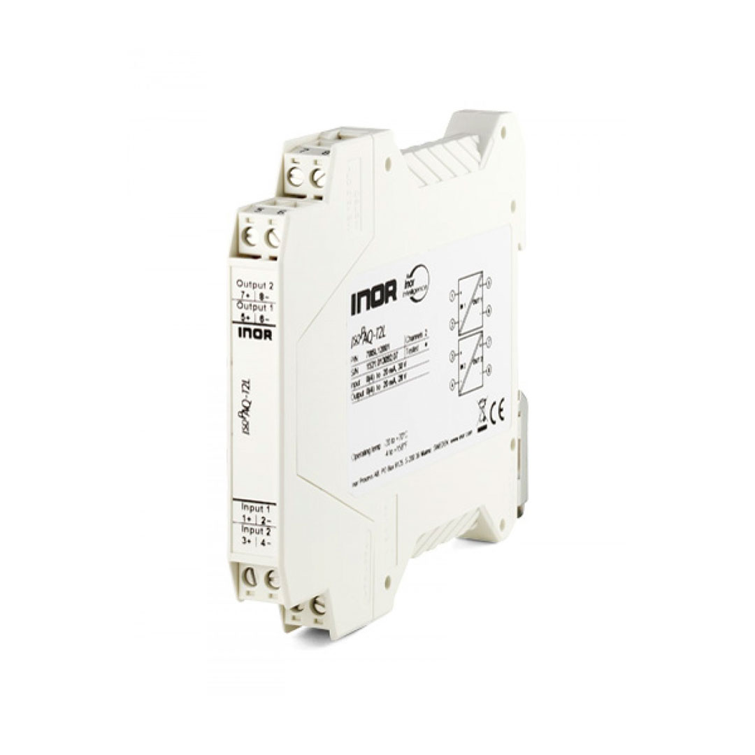 isopaq-12l IsoPAQ-12L, a two-channel isolator with current signal isolation loop, is used for current signal isolation