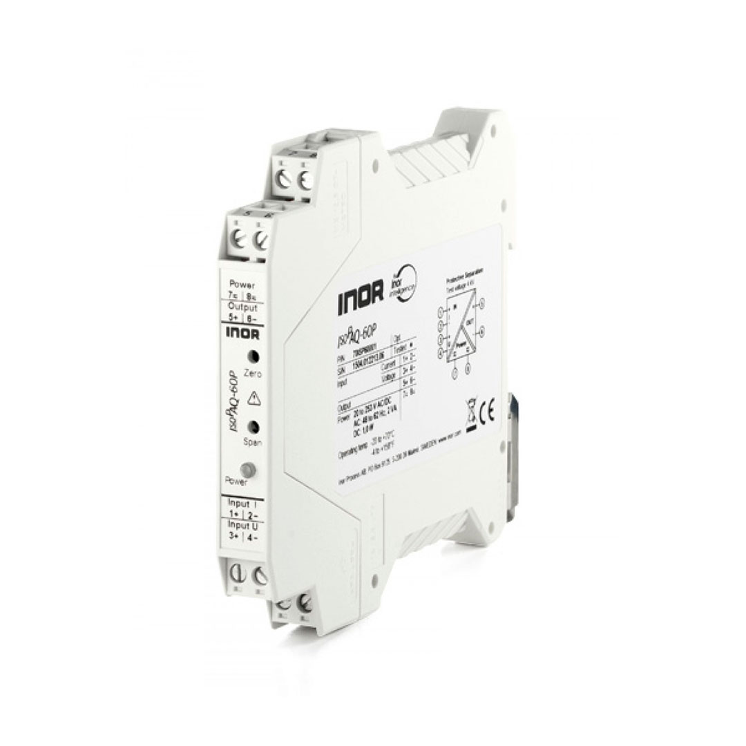 isopaq-60p The IsoPAQ-60P, a high-performance isolation converter for bipolar and unipolar current and voltage signals with extensive range selection and zero and span adjustment, is used for high-precision isolation and conversion of bipolar and unipolar signals.