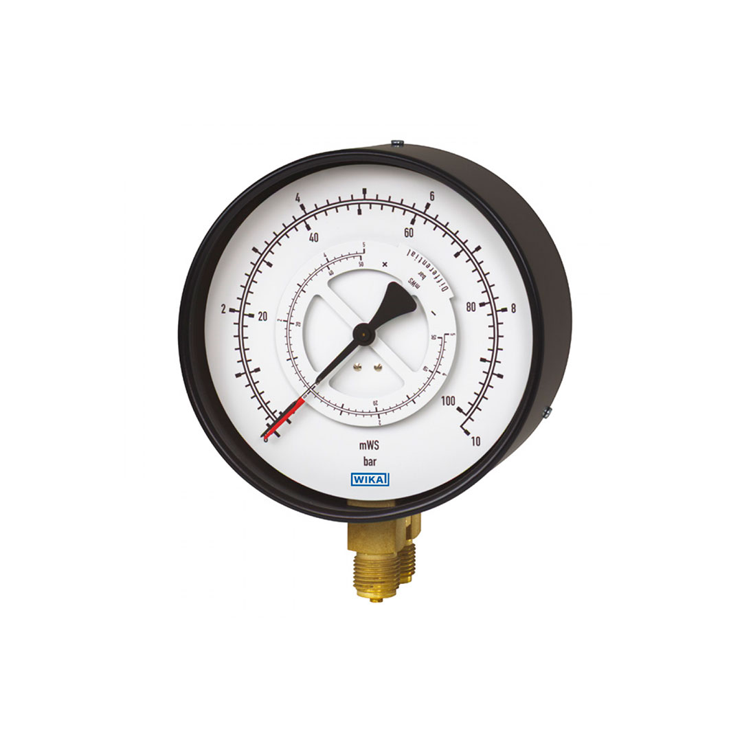 711.12 711.12 diferencialni manometer WIKA se uporablja pri merjenju tlaka plinskih in tekočih medijev.