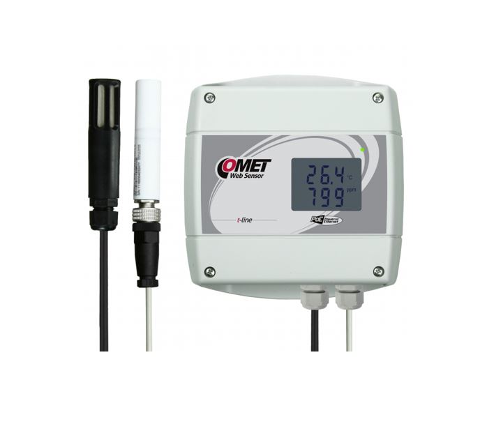 T6641 PoE Web Senzor - merilnik CO2, vlage in temperature COMET PoE Web Senzor za merjenje temperature, vlage in CO2