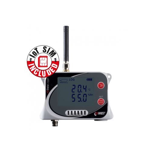 U3631Msim IoT brezžični data logger temperature in relativne vlažnosti za zunanjo sondo, vgrajen GSM modem COMET za beleženje temperature in relativne vlažnosti preko zunanje sonde