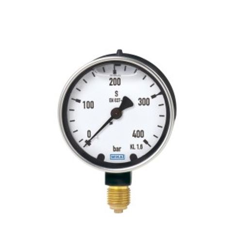 213.40 213.40 manometer z bourdonovo cevjo WIKA za težja opravila s tekočim polnilom se uporablja pri merjenju tlaka plinskih in tekočih medijev.