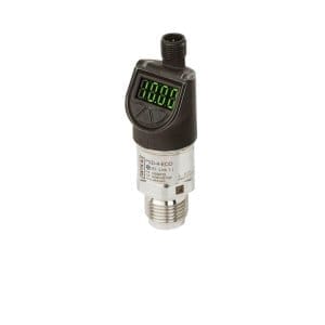 Model PSD-4-ECO is a programmable electronic pressure switch designed specifically for OEM customers. With IO-Link 1.1, the cost-effective and reliable PSD-4-ECO is a reliable automation solution. The pressure switch can also be quickly and easily integrated into the machine without any programming, thanks to the individual factory pre-configuration.
