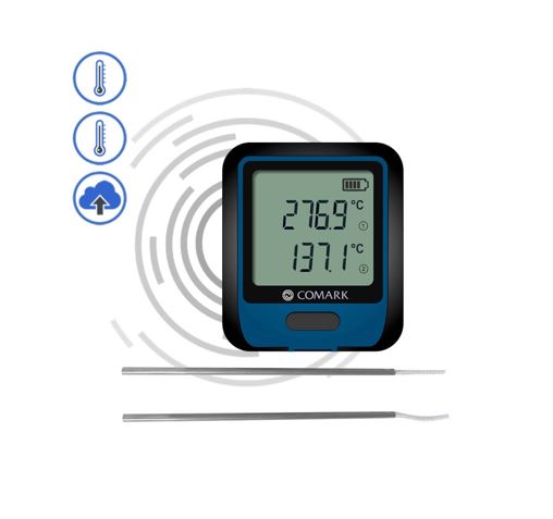 RF314Dual, WiFi Data Logger s termočleni COMARK za merjenje in spremljanje temperature