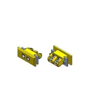Standard mounting connector with thermocouple flanges