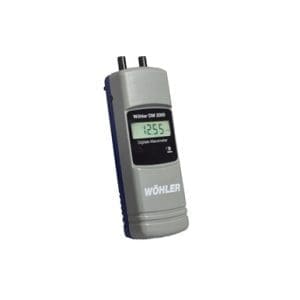 DM 2000 digitalni manometer Wöhler najlažje upravljanje z enim gumbom, izjemno širok razpon tlaka, hiter odzivni čas ter vklop – izmeri – končaj.
