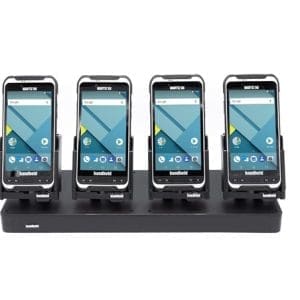 Polnilna postaja NAUTIZ X6 s štirimi režami HANDHELD je uporaben, saj omogoča polnjenje do štirih Nautiz X6 ročnih terminalov hkrati.